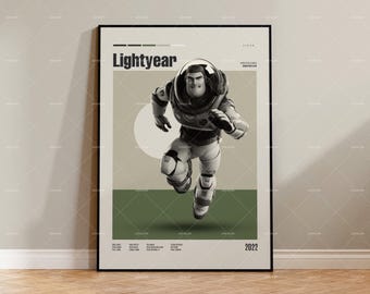 Lightyear, Retro Movie Poster, Midcentury Modern, Retro Tv Show Poster, Minimal Movie Art, Best Movies of All Time, Custom Movie Poster