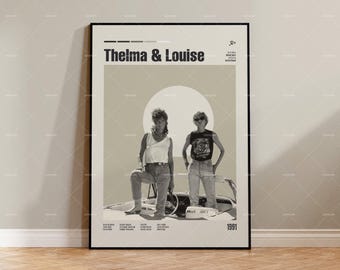 Thelma y Louise, Ridley Scott, póster de película de mediados de siglo, película de inspiración vintage, póster de película, póster de película minimalista, póster personalizado