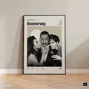 Bumerang, Retro Filmposter, Midcentury Modern, Retro Tv-Serienposter, Minimale Filmkunst, Die besten Filme aller Zeiten, Individuelles Filmposter