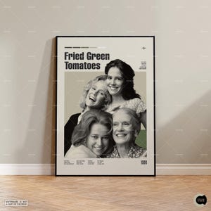 Tomates verdes fritos, pôster de filme retrô, moderno de meados do século, pôster de programa de TV retrô, arte de filme minimalista, melhores filmes, pôster de filme personalizado