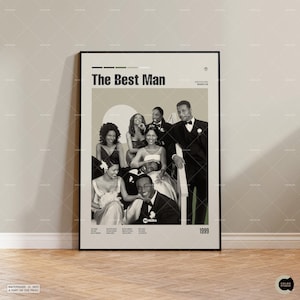 The Best Man, Malcolm Lee, Poster di film retrò, Midcentury Modern, Poster di programmi TV retrò, Arte cinematografica minimalista, I migliori film, Poster di film personalizzato