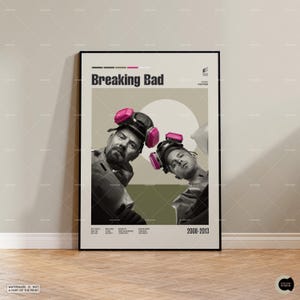 Breaking Bad, Bryan Cranston, Midcentury, Retro Modern, Vintage Inspired Poster, Midcentury Modern Poster, Movie Poster, Custom Poster image 1