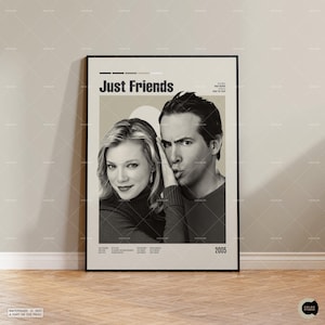 Just Friends, Retro Movie Poster, Midcentury Modern, Retro Tv Show Poster, Minimal Movie Art, Best Movies of All Time, Custom Movie Poster