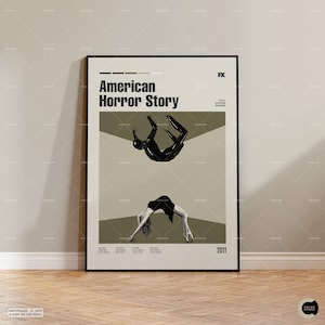 American Horror Story, TV Show Poster, Retro Movie Poster, Vintage Inspired Poster, Mid Century Poster, Custom Movie & TV Show Poster