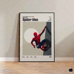 Homem-Aranha, Homecoming, Impressão de filme vintage, Pôster de filme, Pôster de filme, Pôster de programa de TV, Pôster de filme minimalista, Decoração de parede, Pôster personalizado