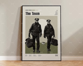 The Town, Retro Movie Poster, Midcentury Modern, Retro Tv Show Poster, Minimal Movie Art, Best Movies of All Time, Custom Movie Poster