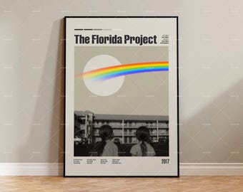 The Florida Project, Midcentury Movie Poster, Retro Movie Print, Vintage Inspired Print, Film Poster, Minimalist Movie Poster, Custom Poster