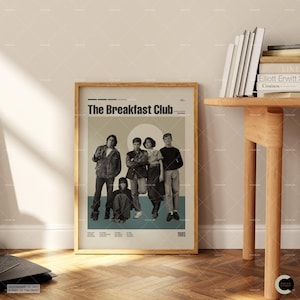The Frühstücksclub, JohnHughes, Retro Filmplakat, Midcentury Modern, Retro Tv-Serie Poster, Minimale Filmkunst, Individuelles Filmplakat Bild 2