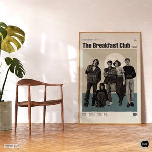 The Frühstücksclub, JohnHughes, Retro Filmplakat, Midcentury Modern, Retro Tv-Serie Poster, Minimale Filmkunst, Individuelles Filmplakat Bild 5