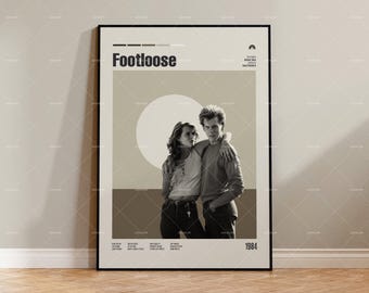 Footloose, Retro Movie Poster, Midcentury Modern, Retro Tv Show Poster, Minimal Movie Art, Best Movies of All Time, Custom Movie Poster