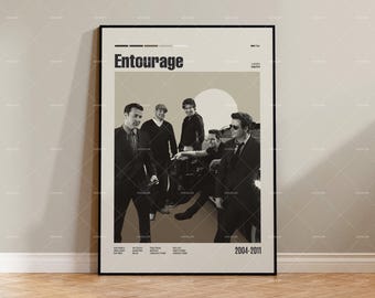 Entourage, Doug Ellin,  Retro Modern Movie Poster, Vintage Inspired Poster, Mid Century Poster, Movie Poster, Custom Movie Poster