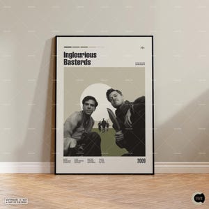 Bękarty Wojny, Plakat filmowy w stylu retro, Moderna w stylu połowy wieku, Plakat do serialu telewizyjnego w stylu retro, Minimalistyczna sztuka filmowa, Najlepsze filmy, Spersonalizowany plakat filmowy