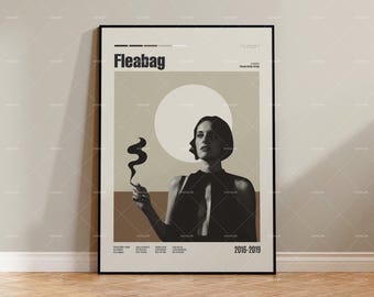 Fleabag, Phoebe Waller Bridge, Retro Modern, Vintage Inspired Poster, Mid Century Poster, Film Poster, Minimalist Movie Poster,Custom Poster