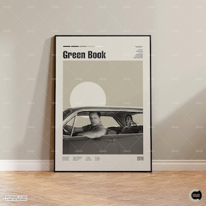 Grünes Buch, Retro Filmplakat, Midcentury Modern, Retro Tv-Serie Poster, Minimale Filmkunst, Die besten Filme aller Zeiten, Individuelles Filmplakat