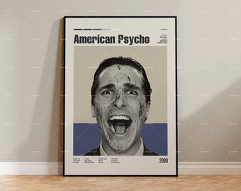 American Psycho, Retro Movie Poster, Midcentury Modern, Retro Tv Show Poster, Minimal Movie Art, Best Movies, Custom Movie Poster
