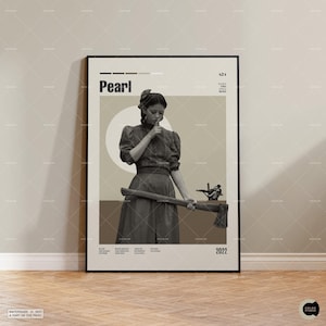 Pearl, Ti West, Midcentury Filmplakat, Retro Filmdruck, Vintage inspirierter Druck, Filmplakat, Minimalistisches Filmplakat, Benutzerdefiniertes Plakat