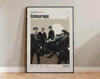Entourage, Doug Ellin, Retro modernes Filmplakat, Vintage inspiriertes Plakat, Mid Century Plakat, Filmplakat, kundenspezifisches Filmplakat