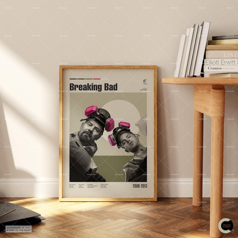Breaking Bad, Bryan Cranston, Midcentury, Retro Modern, Vintage Inspired Poster, Midcentury Modern Poster, Movie Poster, Custom Poster image 6