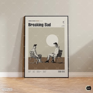 Breaking Bad, Bryan Cranston, Midcentury, Retro Modern, Vintage Inspired Poster, Midcentury Modern Poster, Movie Poster, Custom Poster image 1