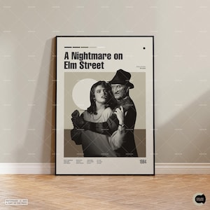 A Nightmare on Elm Street, Wes Craven, Retro Movie Poster, Midcentury Modern, Retro Tv Show Poster, Minimal Movie Art, Custom Movie Poster