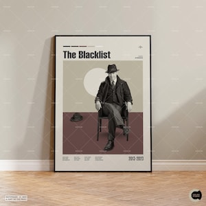 The Blacklist, Retro Movie Poster, Midcentury Modern, Retro Tv Show Poster, Minimal Movie Art, Best Movies of All Time, Custom Movie Poster