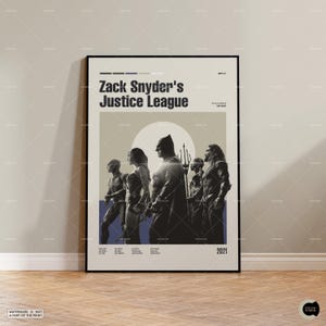 Zack Snyder's Justice League, Ben Affleck, Movie Poster, Film Poster, TV Show Poster, Mid Century Movie Poster, Wall Decor, Custom Poster