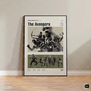The Avengers, Retro Movie Poster, Midcentury Modern, Retro Tv Show Poster, Minimal Movie Art, Best Movies of All Time, Custom Movie Poster
