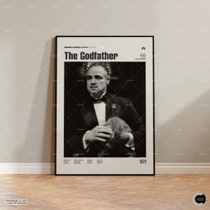 O Poderoso Chefão, Marlon Brando, Al Pacino, Retro Moderno, Pôster Inspirado no Vintage, Pôster de Meio Século, Pôster de Filme, Pôster de Filme, Pôster Personalizado
