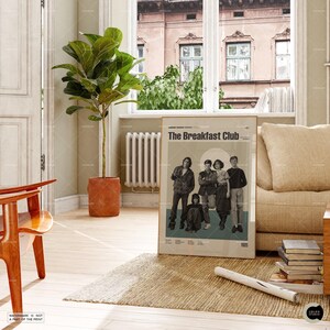 The Frühstücksclub, JohnHughes, Retro Filmplakat, Midcentury Modern, Retro Tv-Serie Poster, Minimale Filmkunst, Individuelles Filmplakat Bild 4