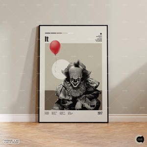 It, Retro Movie Poster, Midcentury Modern, Retro Tv Show Poster, Minimal Movie Art, Best Movies of All Time, Custom Movie Poster