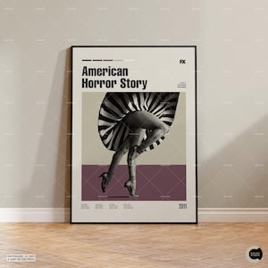 American Horror Story, TV Show Poster, Retro Movie Poster, Vintage Inspired Poster, Mid Century Poster, Custom Movie & TV Show Poster