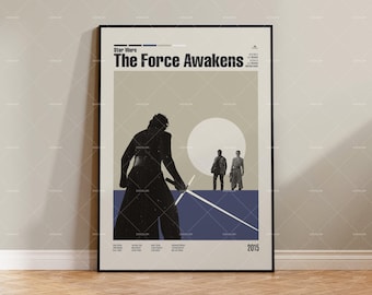 Vintage Inspired Movie Print, Retro Movie Poster, Midcentury Modern, Retro TV Show Poster, Minimal Movie Art, Custom Movie Poster