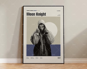 Moon Knight, Doug Moench, Vintage Filmplakat, Retro modernes Plakat, Vintage inspiriertes Plakat, Mid Century Modern Plakat, Benutzerdefiniertes Plakat