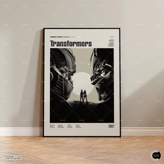 Transformers, Retro Movie Poster, Midcentury Modern, Retro Tv Show Poster, Minimal Movie Art, Best Movies of All Time, Custom Movie Poster