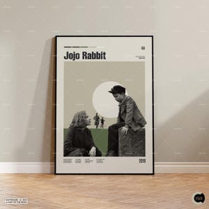 Jojo Rabbit, Taika Waititi, Scarlett Johansson, Retro Moderno, Poster di ispirazione vintage, Poster di metà secolo, Poster di film, Poster di film personalizzato