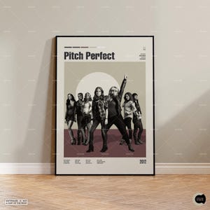Pitch Perfect, Jason Moore, pôster de filme vintage, pôster retrô moderno, pôster inspirado no vintage, pôster moderno de meados do século, pôster personalizado