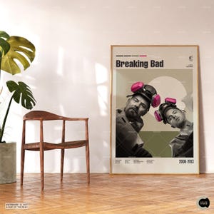 Breaking Bad, Bryan Cranston, Midcentury, Retro Modern, Vintage Inspired Poster, Midcentury Modern Poster, Movie Poster, Custom Poster image 4