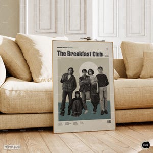 The Frühstücksclub, JohnHughes, Retro Filmplakat, Midcentury Modern, Retro Tv-Serie Poster, Minimale Filmkunst, Individuelles Filmplakat Bild 6
