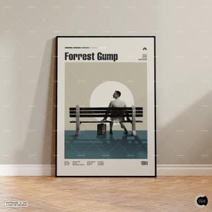 Forrest Gump, Tom Hanks, Vintage Filmplakat, Retro modernes Plakat, Vintage inspiriertes Plakat, Mid Century modernes Plakat, Benutzerdefiniertes Plakat