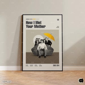 How I Met Your Mother, Josh Radnor, Neil Patrick Harris, pôster de filme retrô, Midcentury Modern, pôster de programa de TV retrô, pôster de filme personalizado