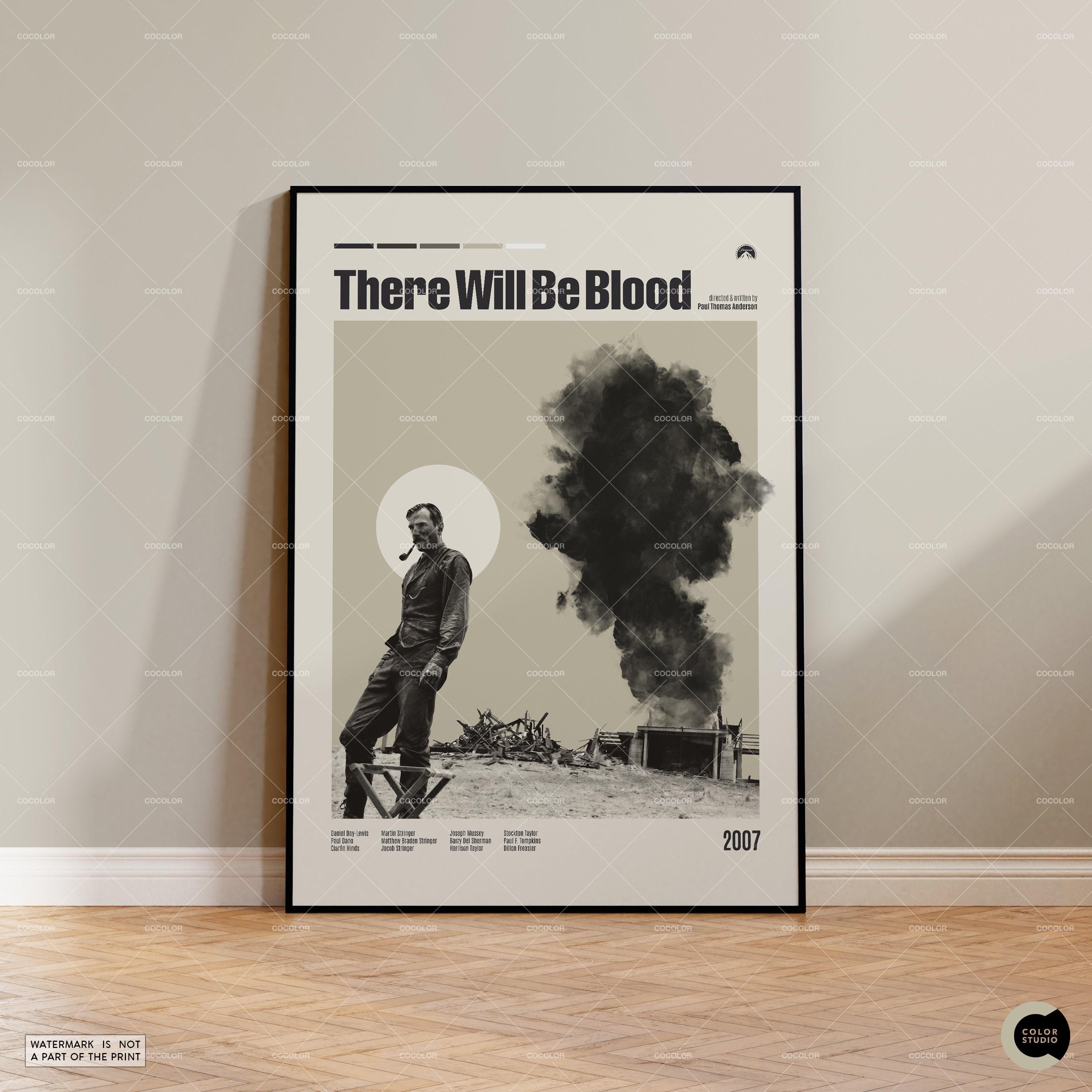 There Will Be Blood, Paul Thomas Anderson,Retro Modern Movie Poster, Vintage Inspired Poster, Mid Century Modern Poster, Custom Movie Poster