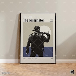 The Terminator, James Cameron, Arnold Schwarzenegger, Vintage Movie Print, Movie Poster, Film Poster, Minimalist Poster ,Custom Poster