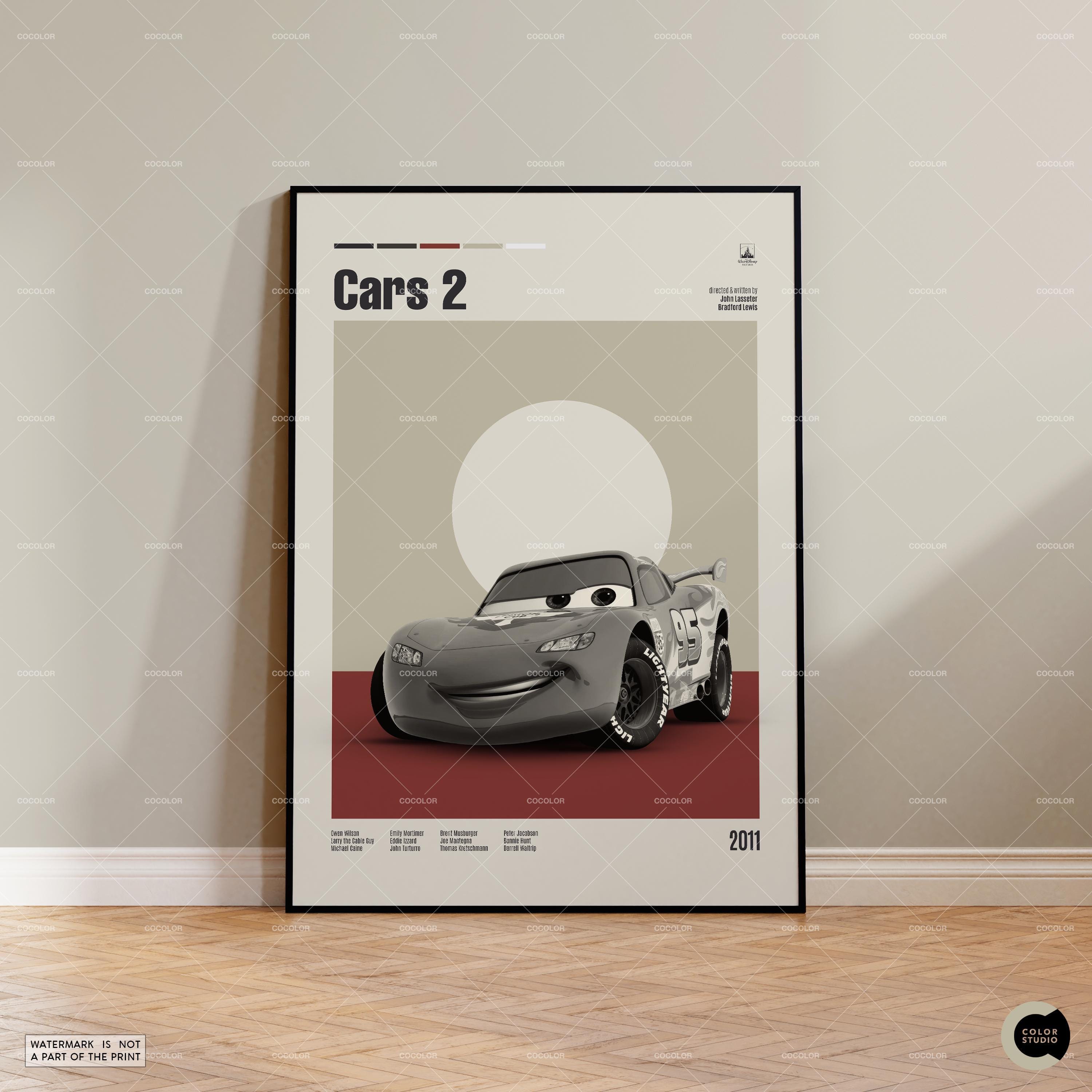 Cars 2, Retro Movie Poster, Midcentury Modern, Retro Tv Show Poster, Minimal Movie Art, Best Movies of All Time, Custom Movie Poster