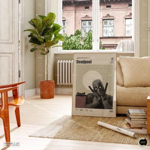 Deadpool, Ryan Reynolds, Retro Movie Poster, Midcentury Modern, Retro Tv Show Poster, Minimal Movie Art, Best Movies, Custom Movie Poster image 4