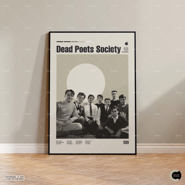Dead Poets Society, Peter Weir, Robin Williams, vintage filmafdruk, filmposter, filmposter, tv-showposter, minimalistische poster, aangepaste poster