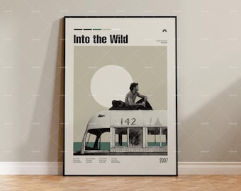 Into the Wild, Retro Movie Poster, Midcentury Modern, Retro Tv Show Poster, Minimal Movie Art, Best Movies of All Time, Custom Movie Poster