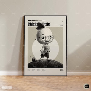 Chicken Little, Retro Movie Poster, Midcentury Modern, Retro Tv Show Poster, Minimal Movie Art, Best Movies of All Time, Custom Movie Poster