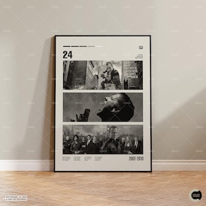 24, Kiefer Sutherland, Retro Movie Poster, Midcentury Modern, Retro Tv Show Poster, Minimal Movie Art, Best Movies, Custom Movie Poster