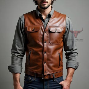 Genuine Leather Cosplay Vest: Custom Fit LARP Armor