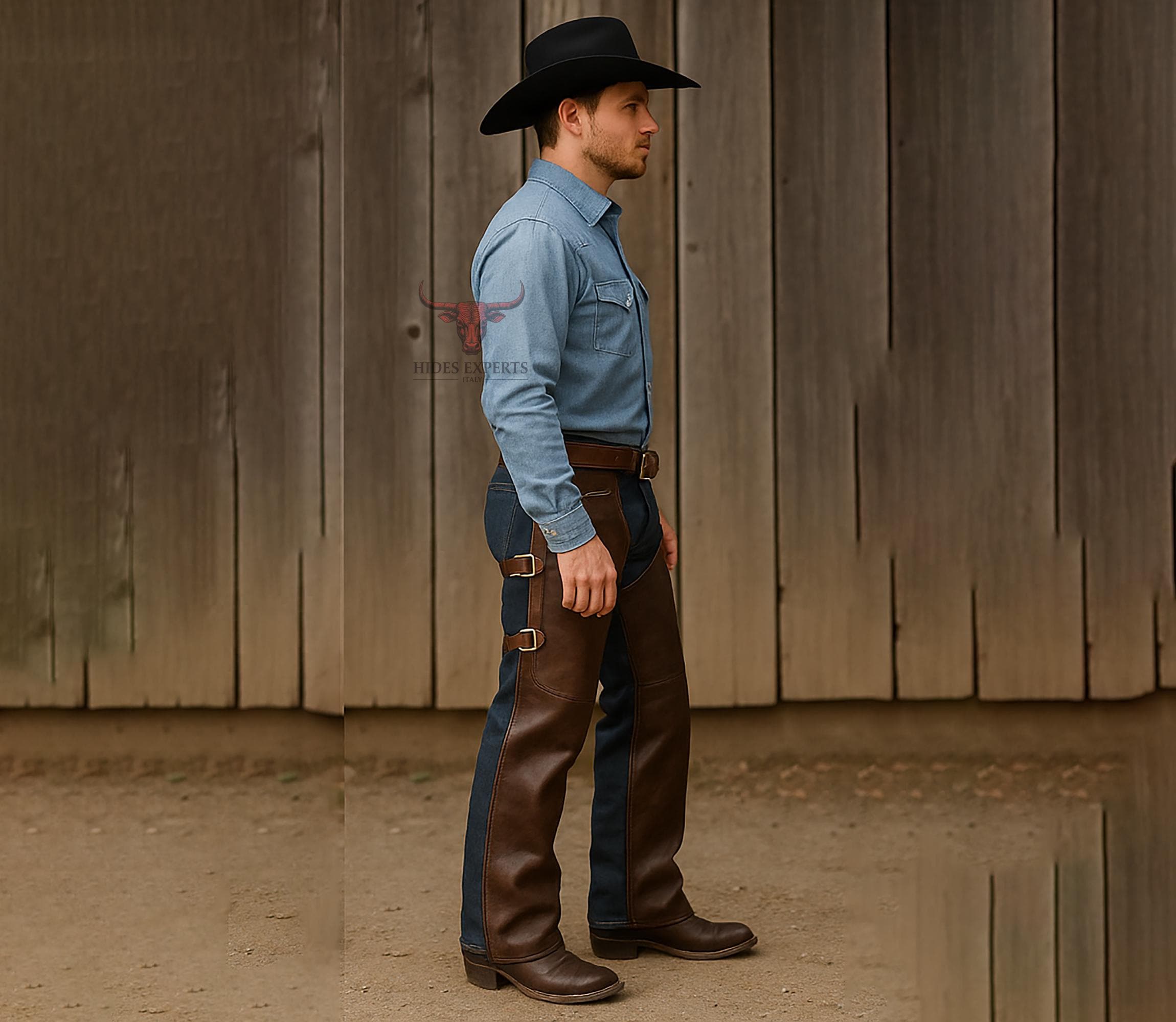Chaps En Cuir Pour Homme - Style Cowboy, équitation, Ou Vélo - Sur Mesure (2XS à 10XL)